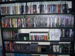 Sadly this isn't my collection. But it is a great representation of how to neatly display games.